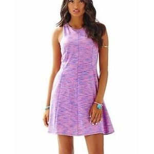 Lilly Pulitzer Cove Flamingo Pink Space Dye Fit Flare Dress